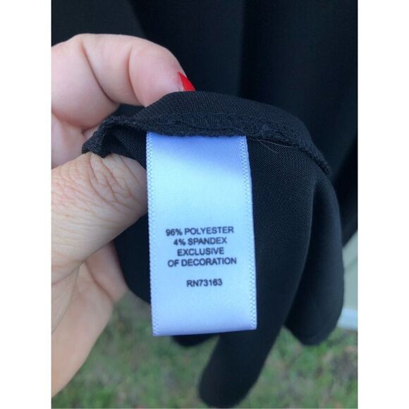 Cupio Womens Black Sleeveless Gold Hardware A-Line Shift Dress Size 3X NWT - Picture 4 of 6